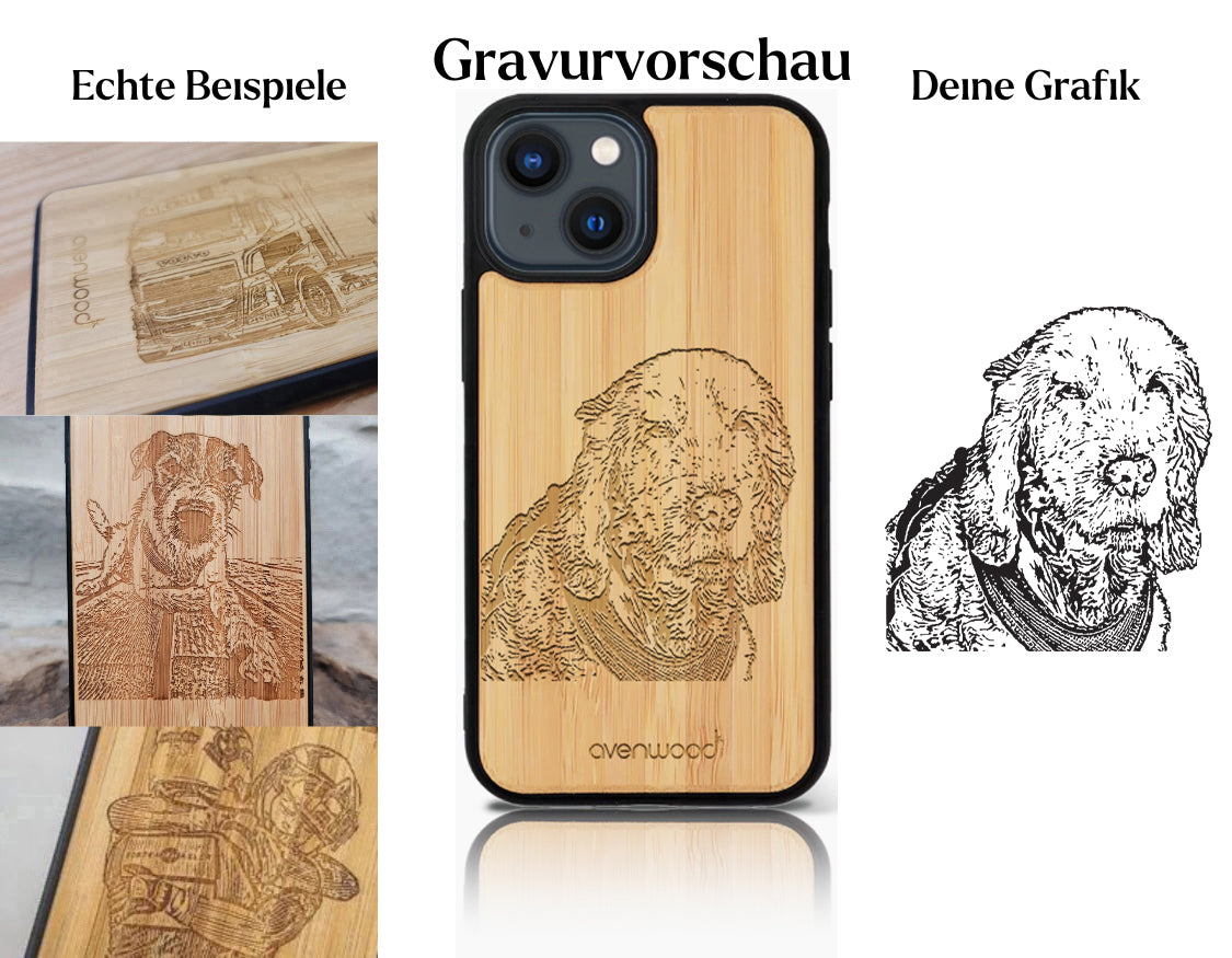 INDIVIDUELL iPhone 13 Mini Bambus-Kunststoff